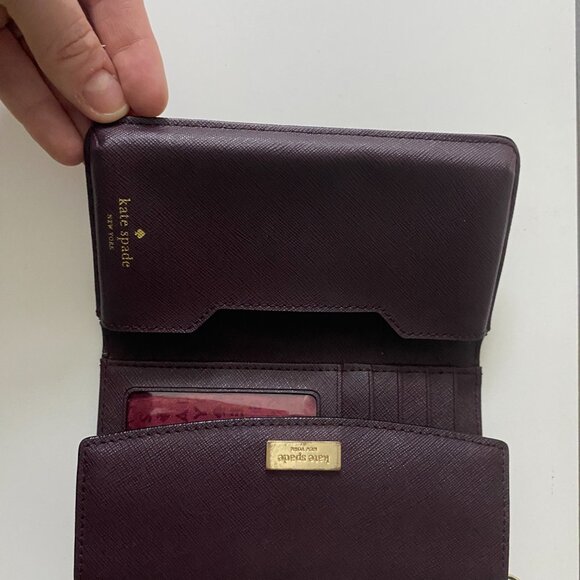 Kate Spade IPhone Case Wallet in Purple Laurel Way Mahogany - Picture 3 of 6